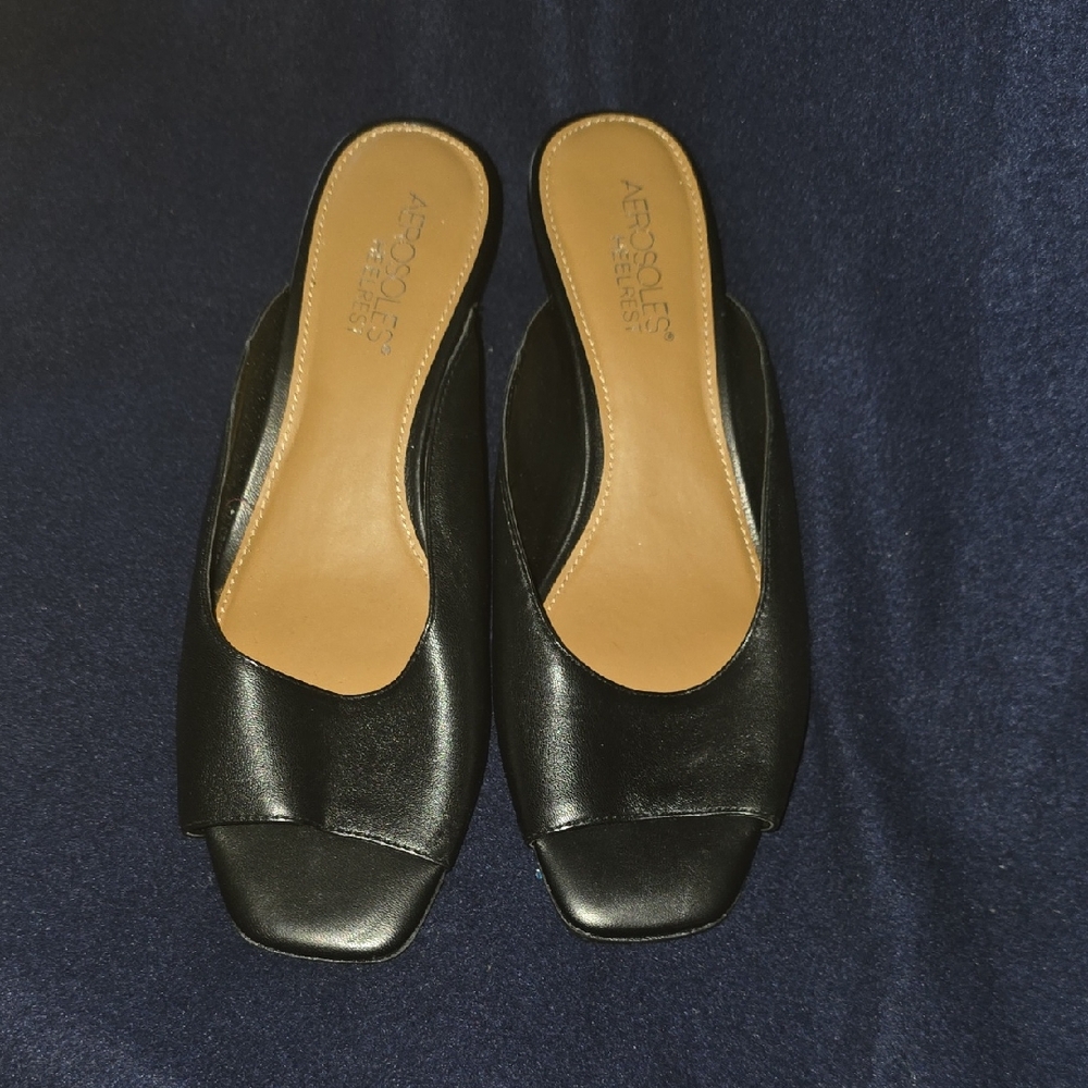 Aerosoles Magnet Wedge Sandal Women's 7.5 Black
